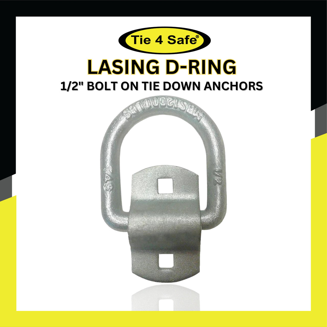 1/2" Lashing D-Ring With Cap Bolt On