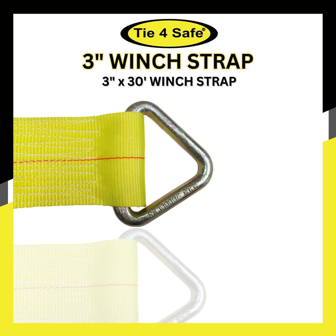 3" x 30' Winch Strap With Delta Ring