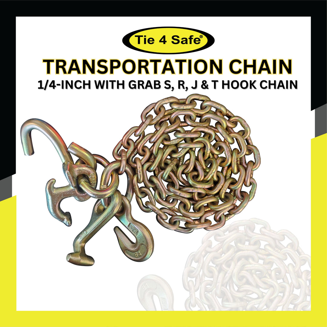 G70 1/4" x 5ft With RTJS Hook Tow Chain