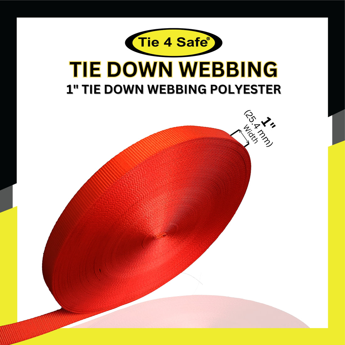 1" Tie Down Webbing Polyester