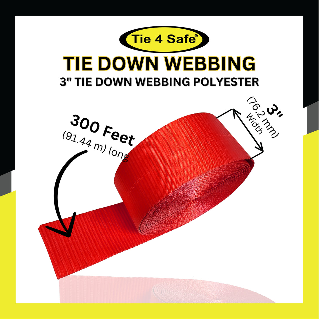 3" Tie Down Webbing Polyester