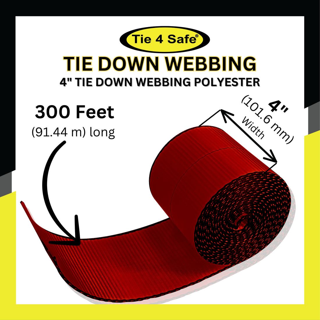 4" Tie Down Webbing Polyester