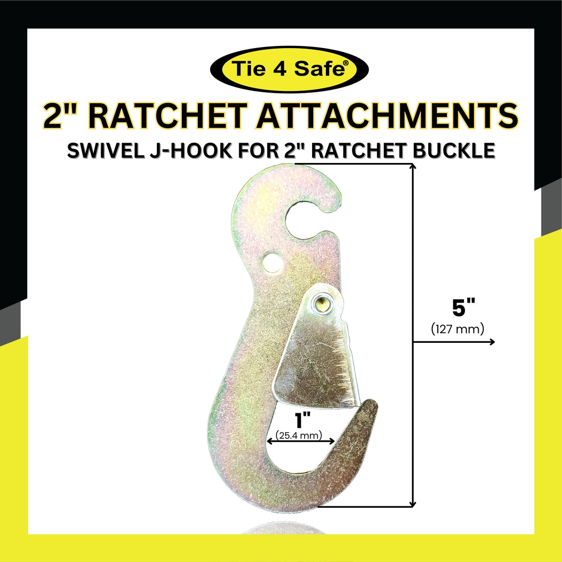 2" Flat Snap Hook With Spacers