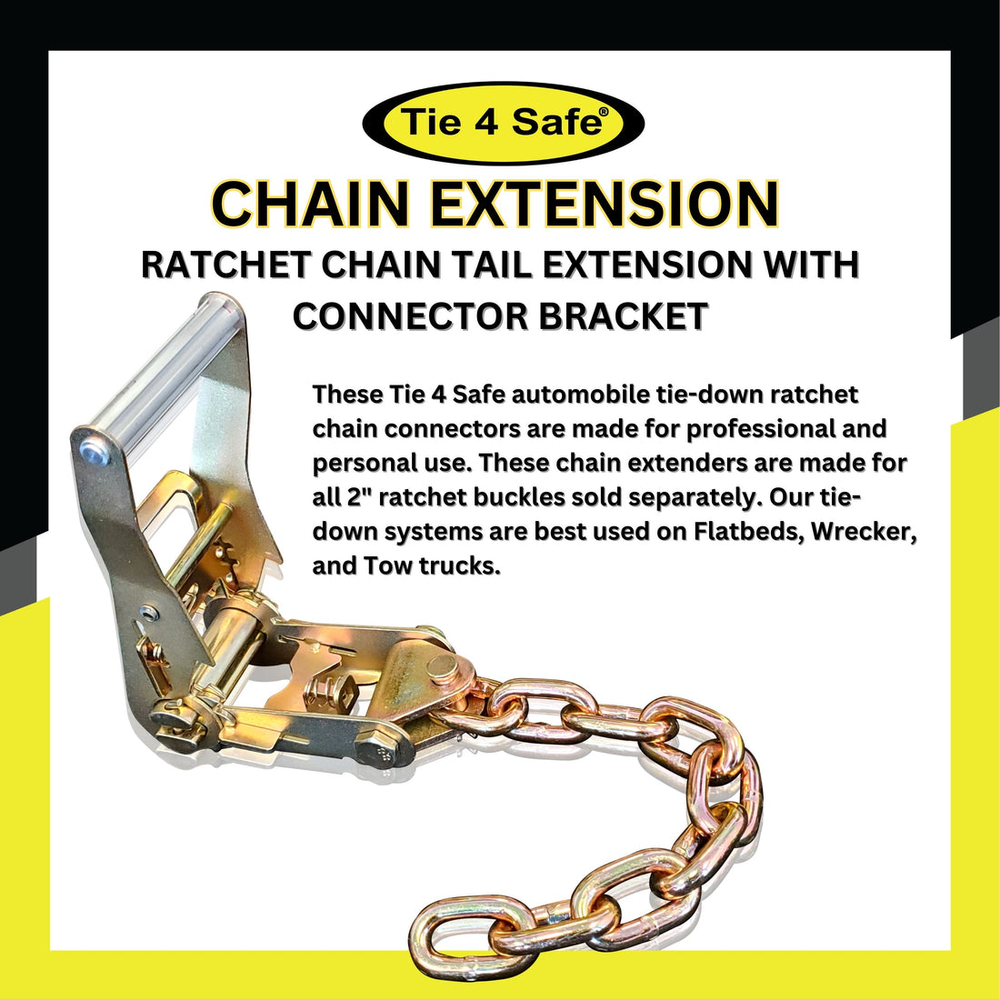 12" Ratchet Chain Extension with Connector Bracket