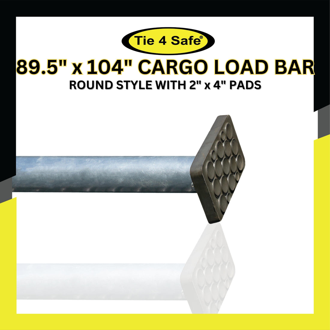 Adjustable Tube Cargo Bar With 2" x 4" Pads
