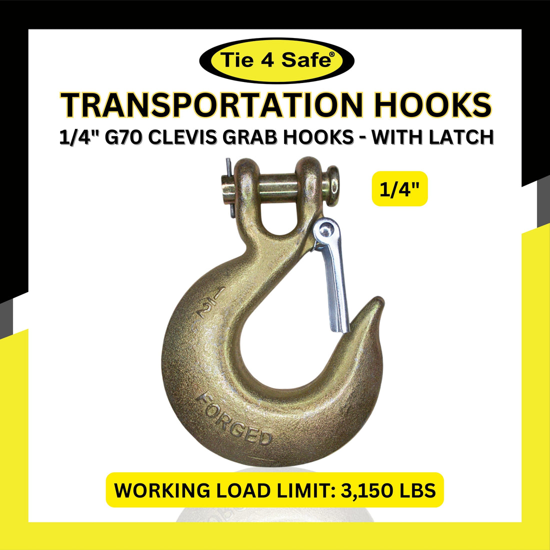 Grade 70 Clevis Slip Hook With Latch