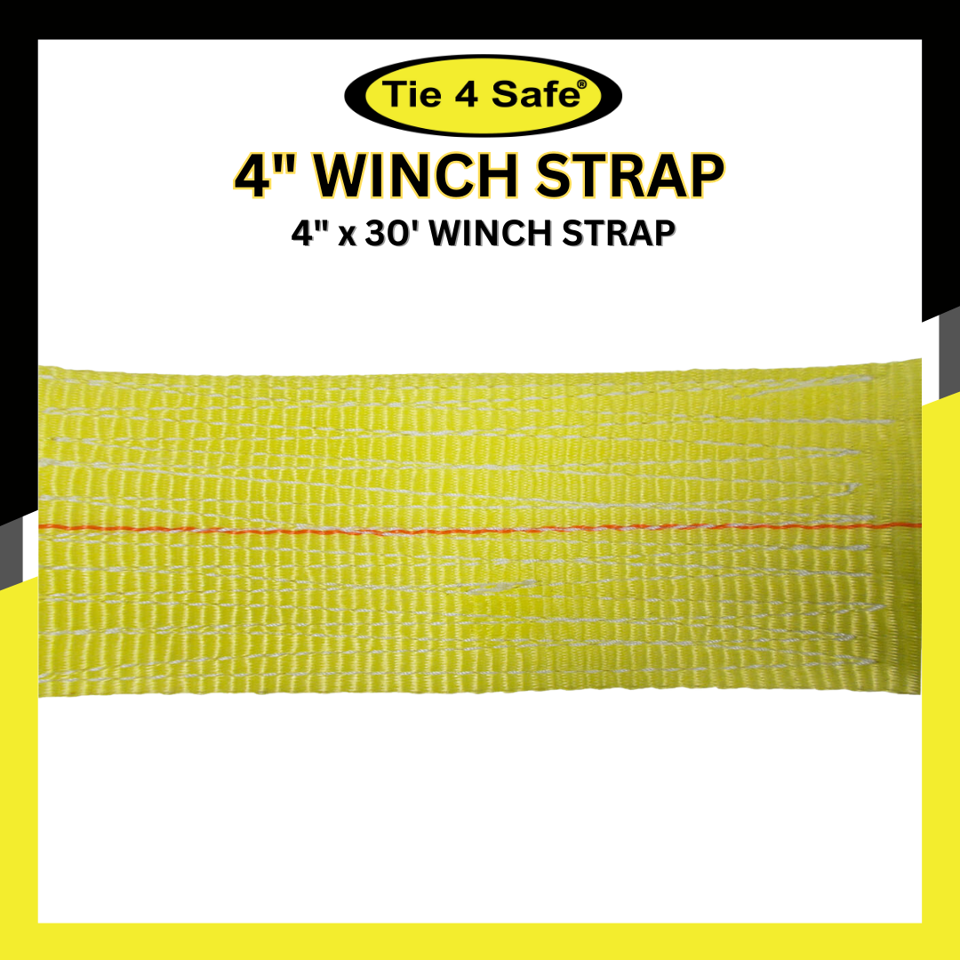 4" x 30' Winch Strap With Delta Ring