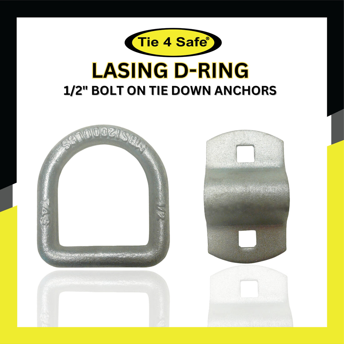 1/2" Lashing D-Ring With Cap Bolt On