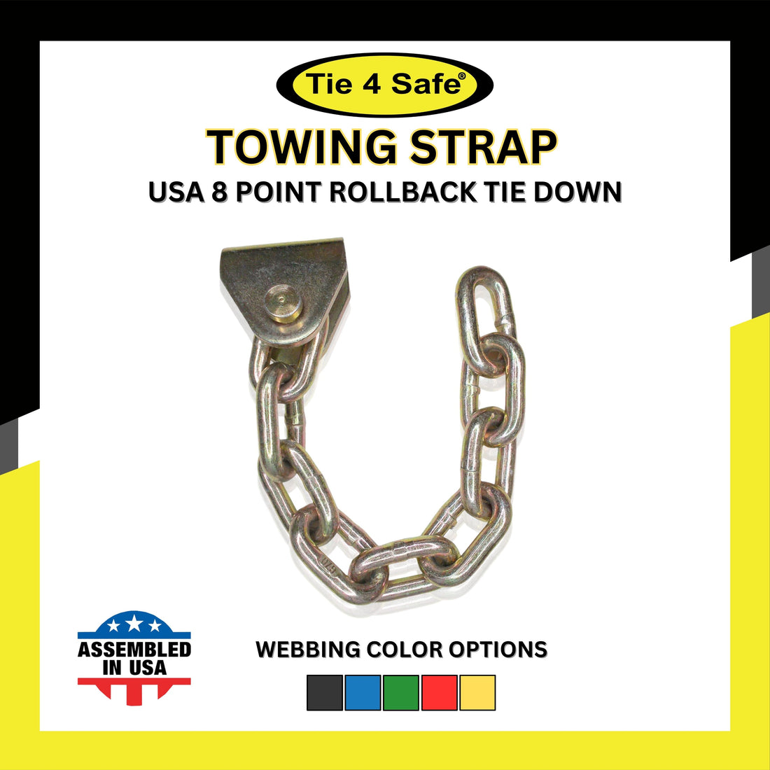 USA 8 Point Rollback Tie Down System With Chain End