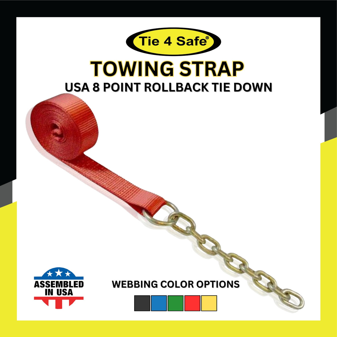 USA 8 Point Rollback Tie Down System With Chain End