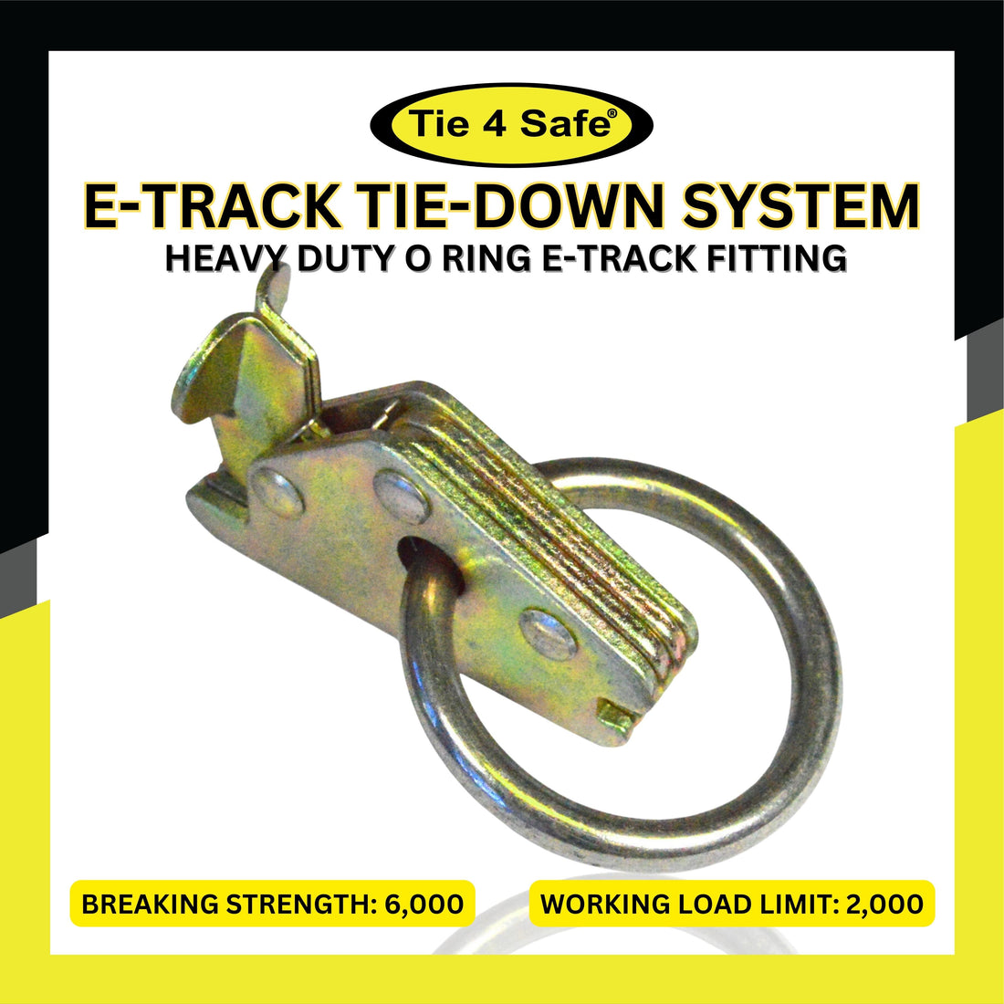 Heavy Duty E-Track Fitting With O Ring