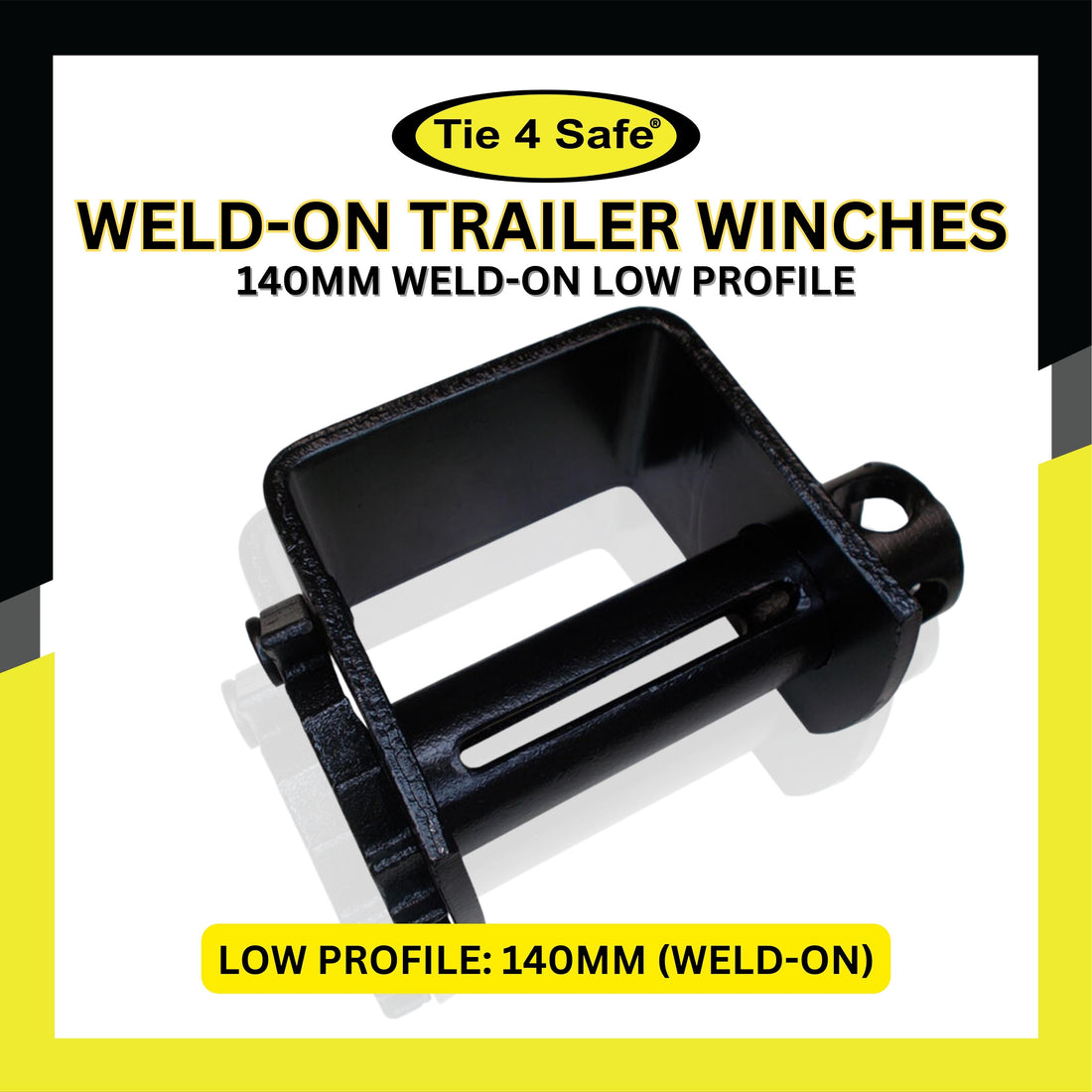 4" Weld On Winch, Low Profile 140 mm