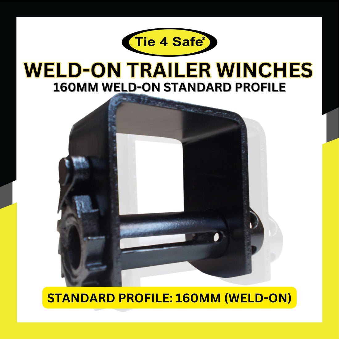 4" Weld On Winch, Standard Profile 160 mm
