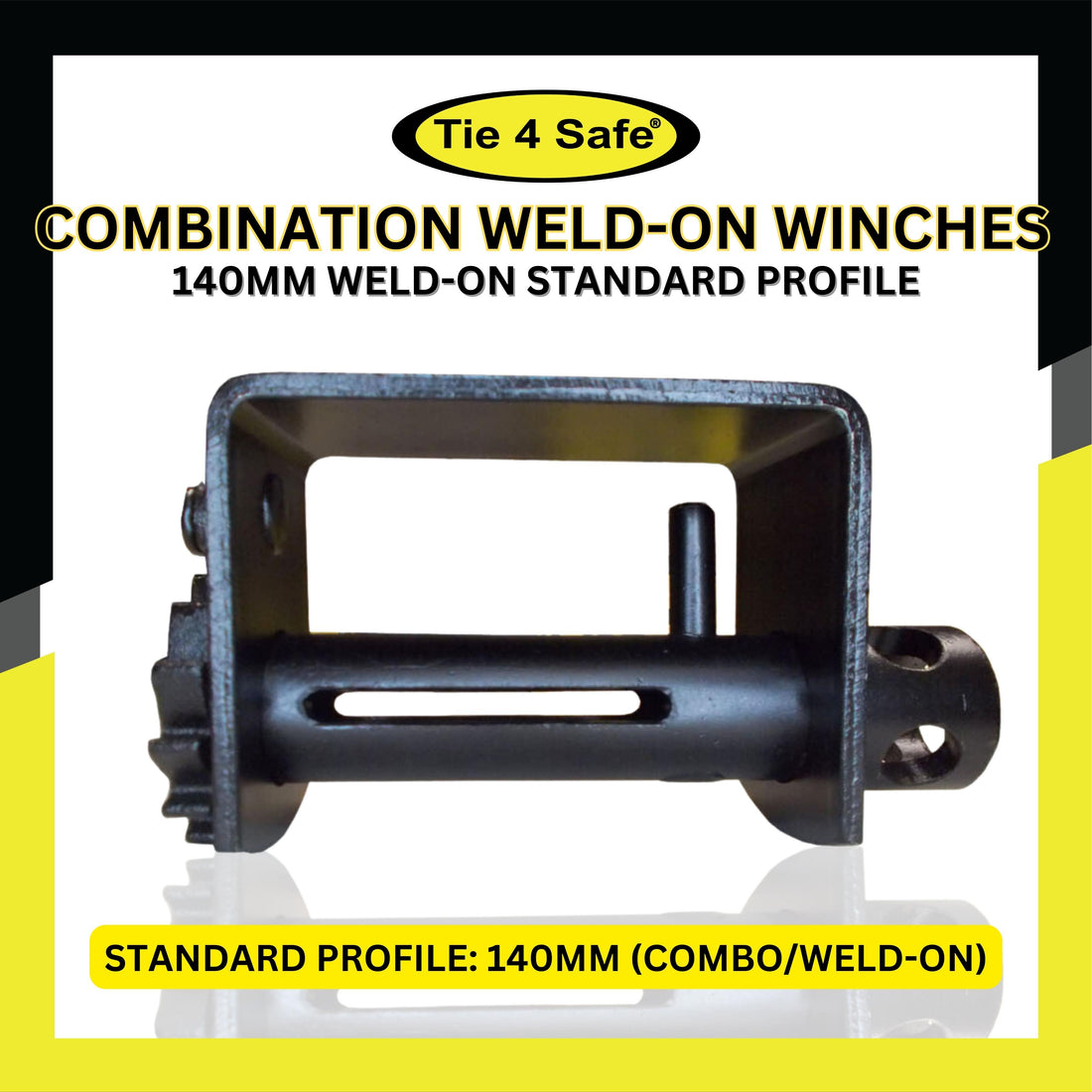 4" Comb. Weld-On Winch, Standard Profile 140 mm