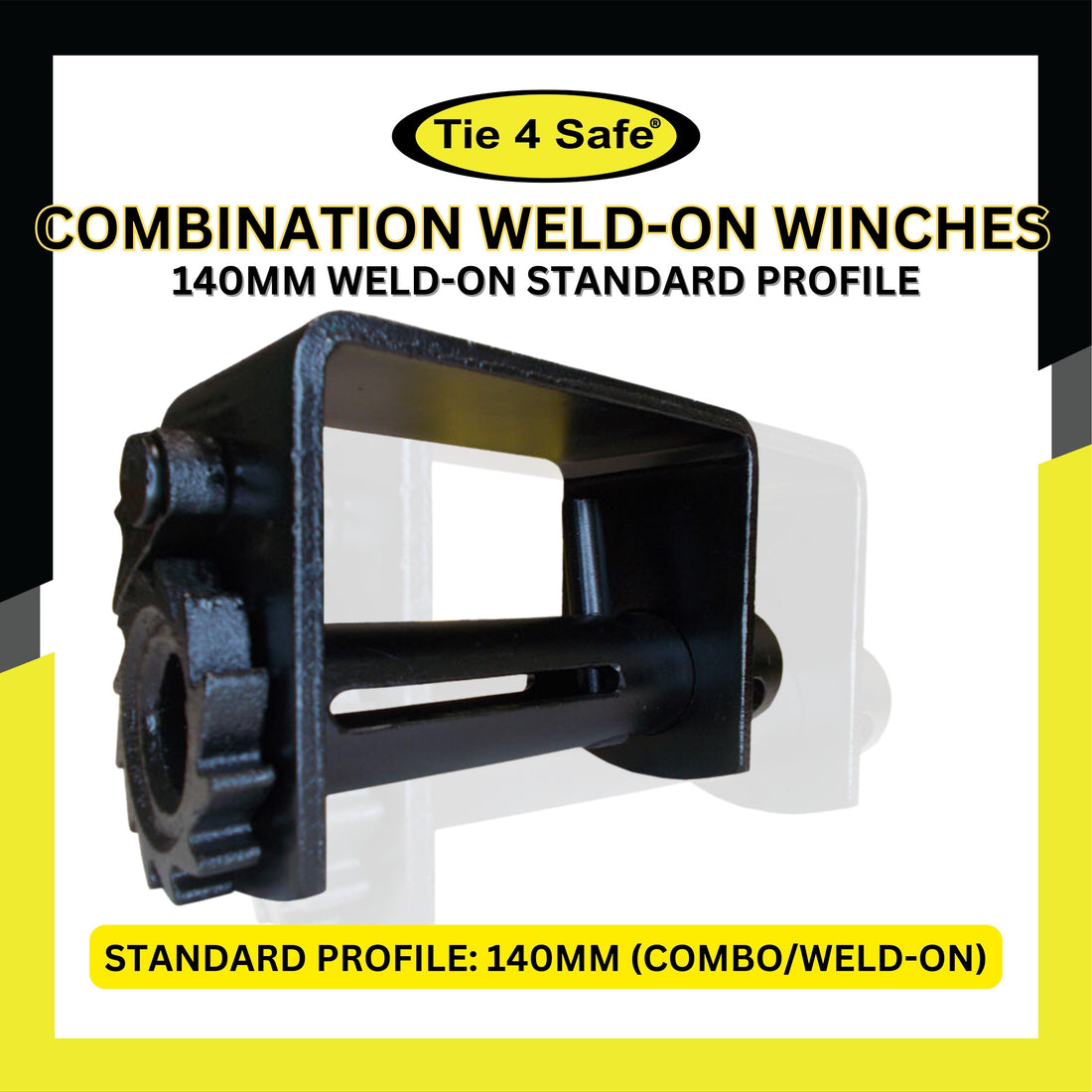 4" Comb. Weld-On Winch, Standard Profile 140 mm