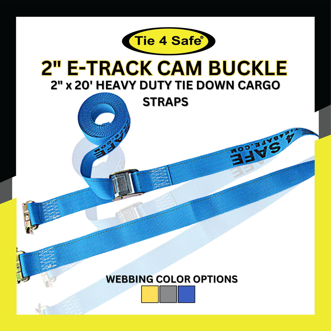 Logistic Straps With Cam Buckle With E Fittings