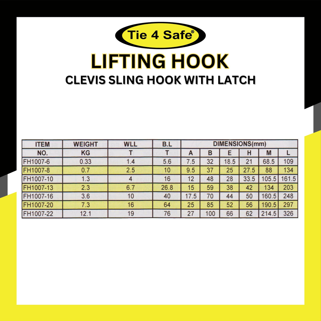 Clevis Sling Hook With Latch