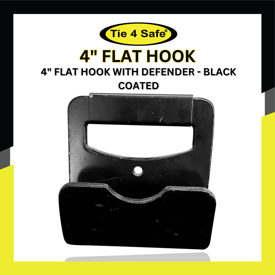 4" Flat Hook With Defender
