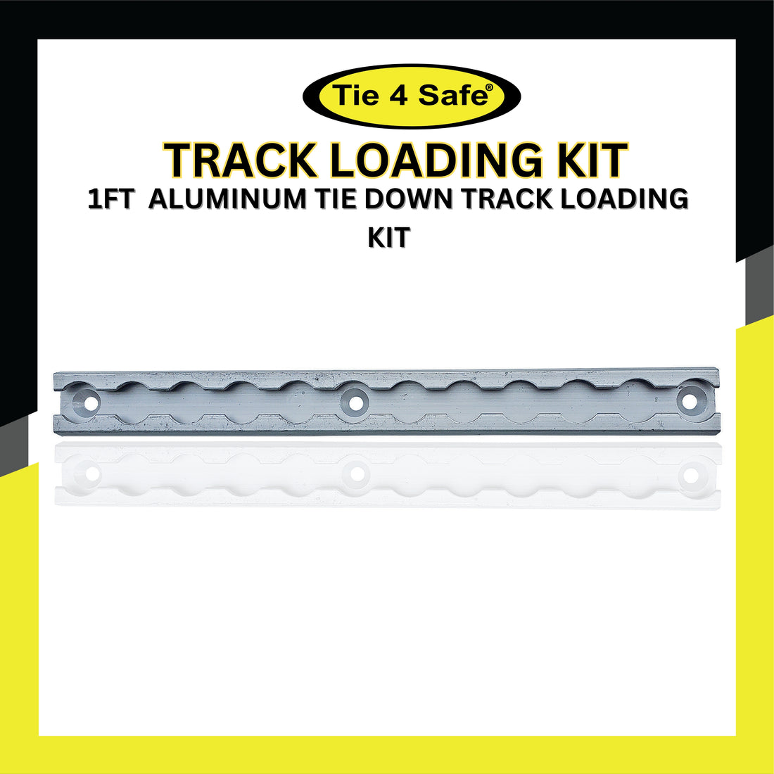 6" Tie Down Track Loading Kit, 2 Tracks + 2 Loading Rings