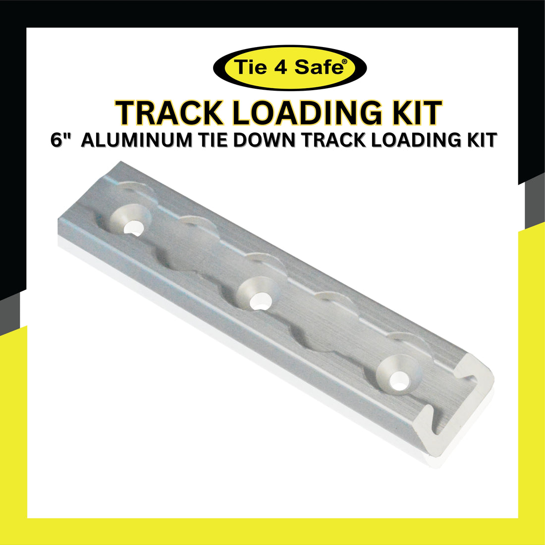 6" Tie Down Track Loading Kit, 2 Tracks + 2 Loading Rings