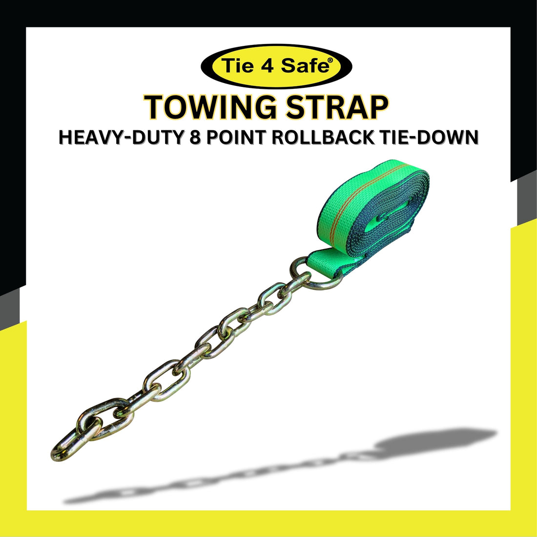 Heavy-Duty 8 Point Rollback Tie Down System With Chain End