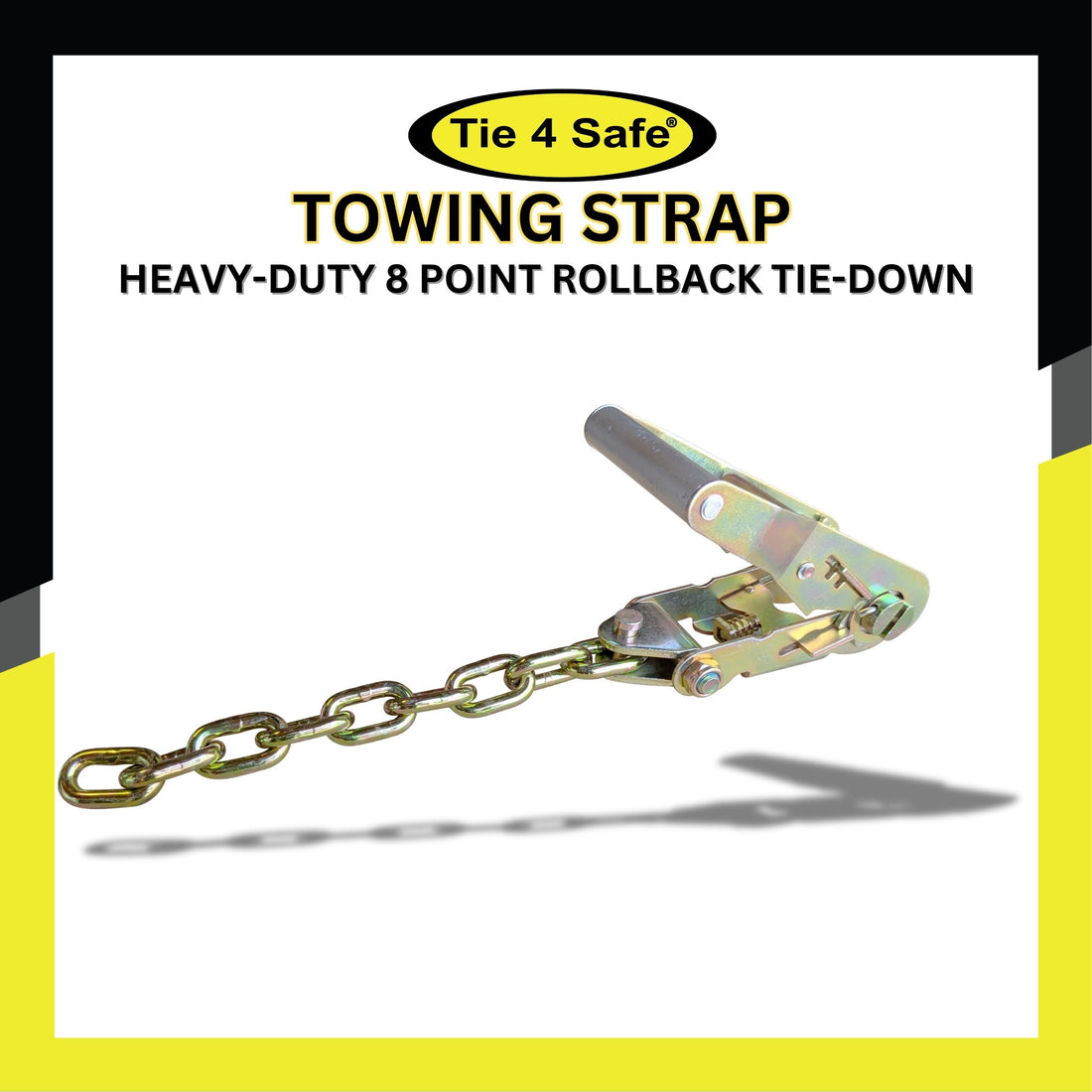 Heavy-Duty 8 Point Rollback Tie Down System With Chain End