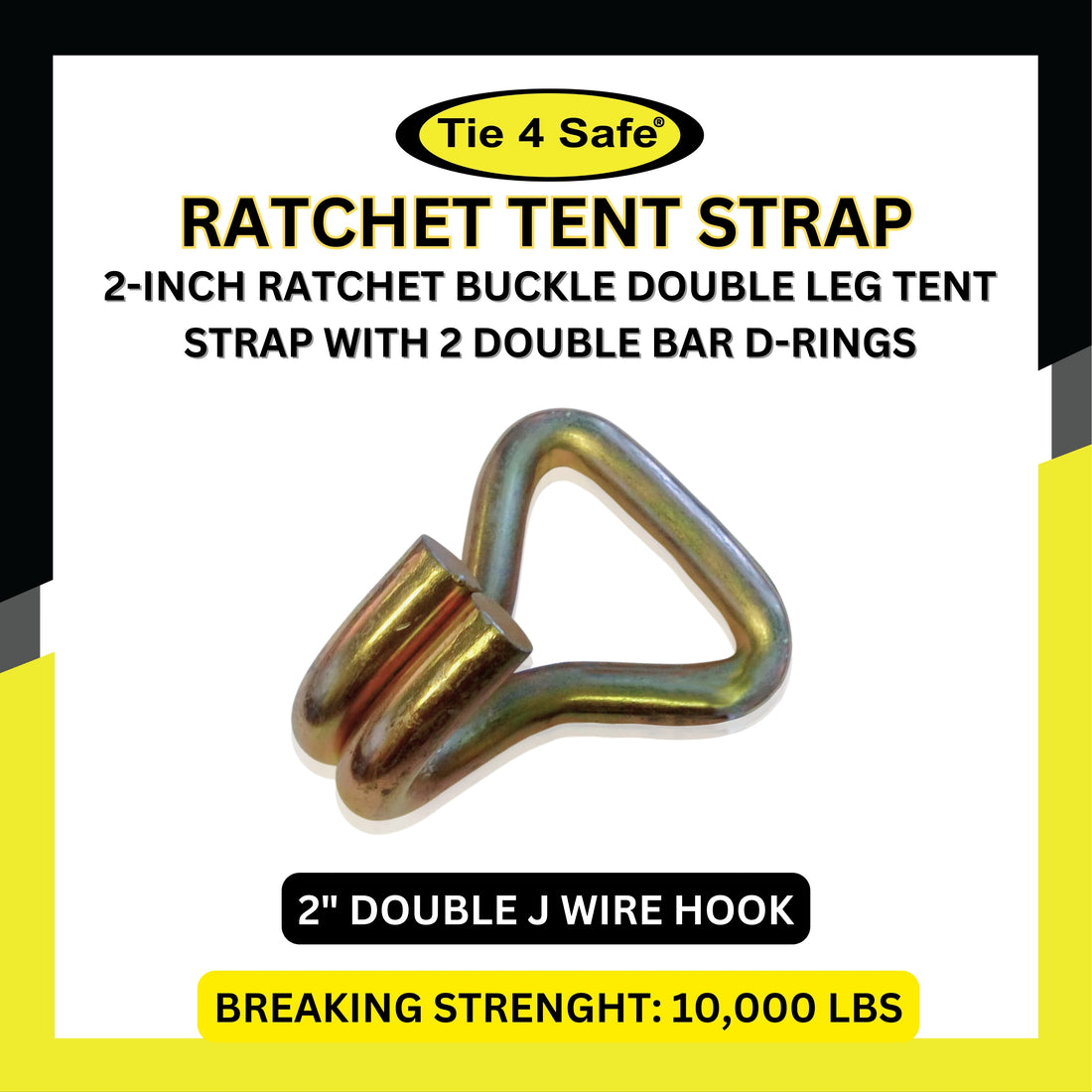 tent buckle 2-Inch Ratchet Buckle Double Leg Tent Strap With 2 Double Bar D-Rings – Tie 4 Safe