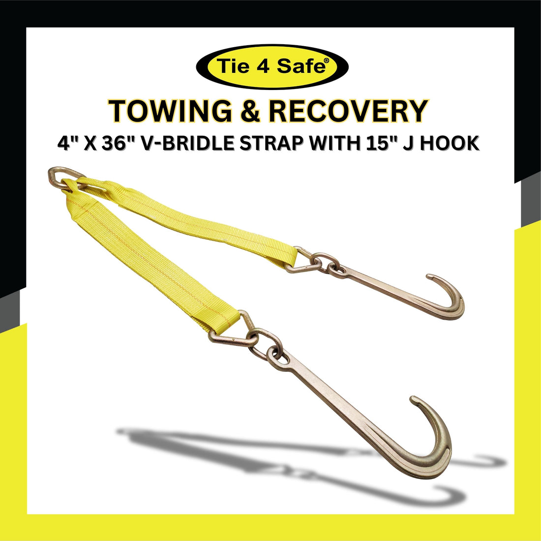 4" x 36" V-Bridle Strap With 15" J Hook
