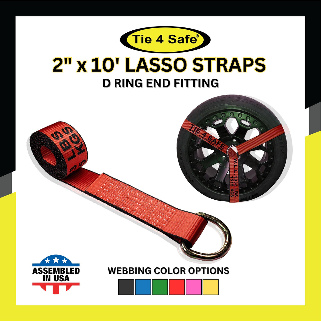 2" x 10' Lasso Strap With D-Ring