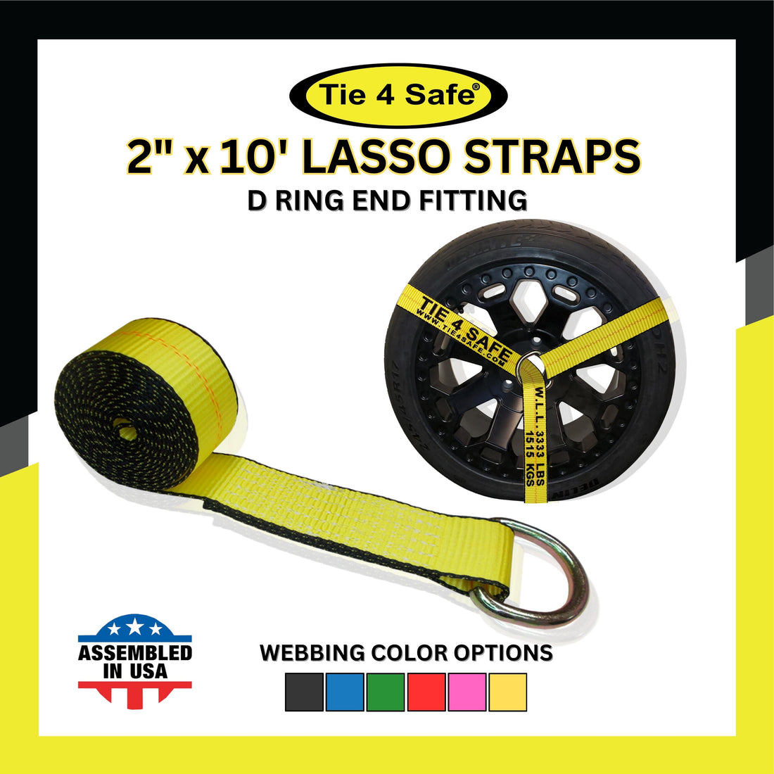 2" x 10' Lasso Strap With D-Ring