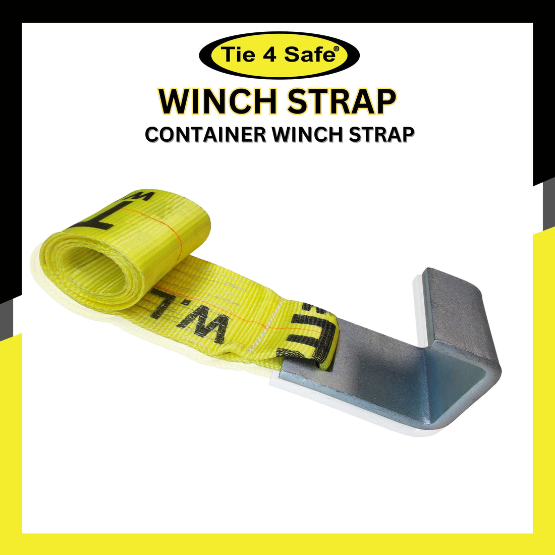 4" x 5' Container Winch Strap for Roll Off The Truck