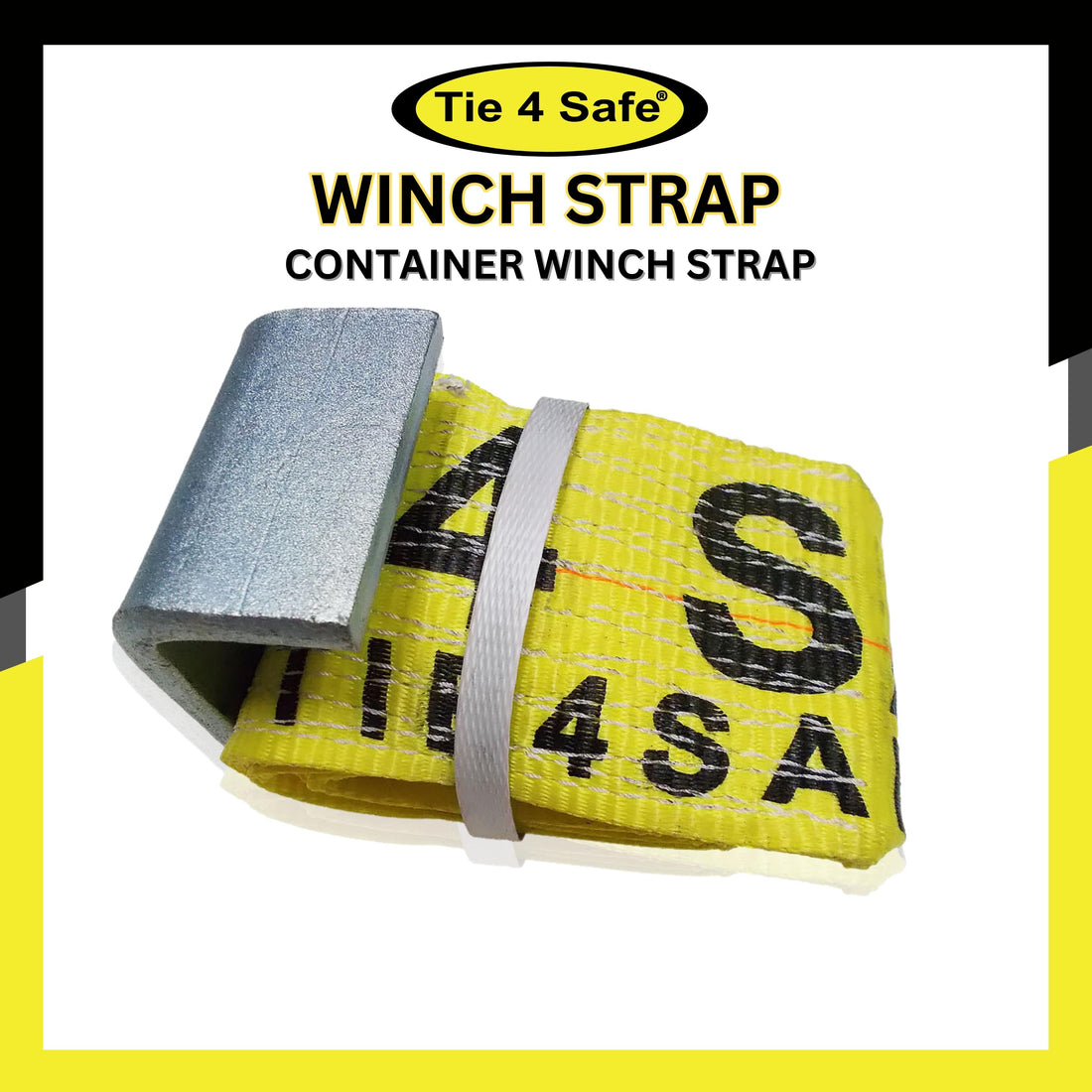 4" x 5' Container Winch Strap for Roll Off The Truck