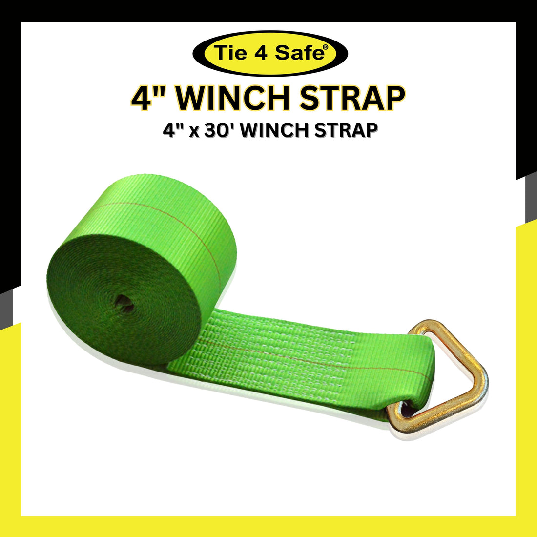 4" x 30' Winch Strap With Delta Ring