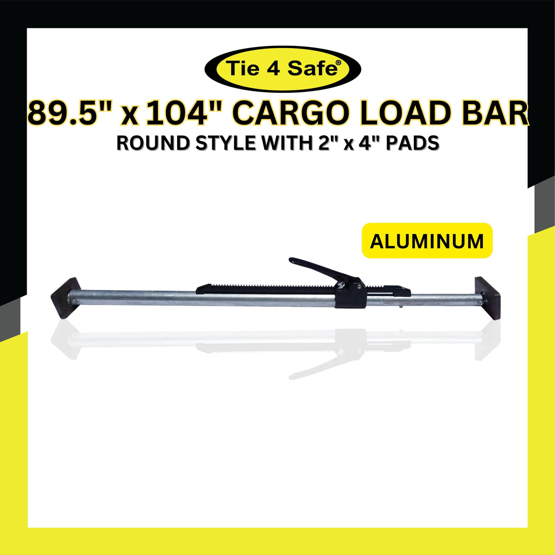 Adjustable Tube Cargo Bar With 2" X 4" Pads