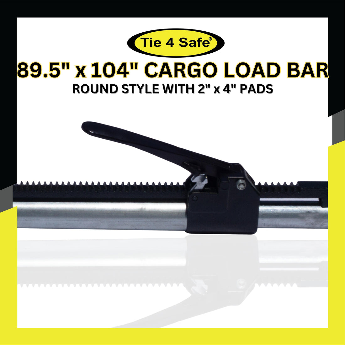 Adjustable Tube Cargo Bar With 2" X 4" Pads