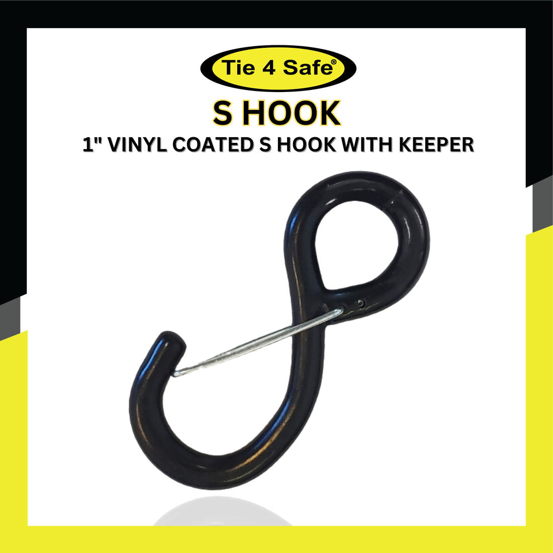 1" Vinyl Coated S Hook With Keeper